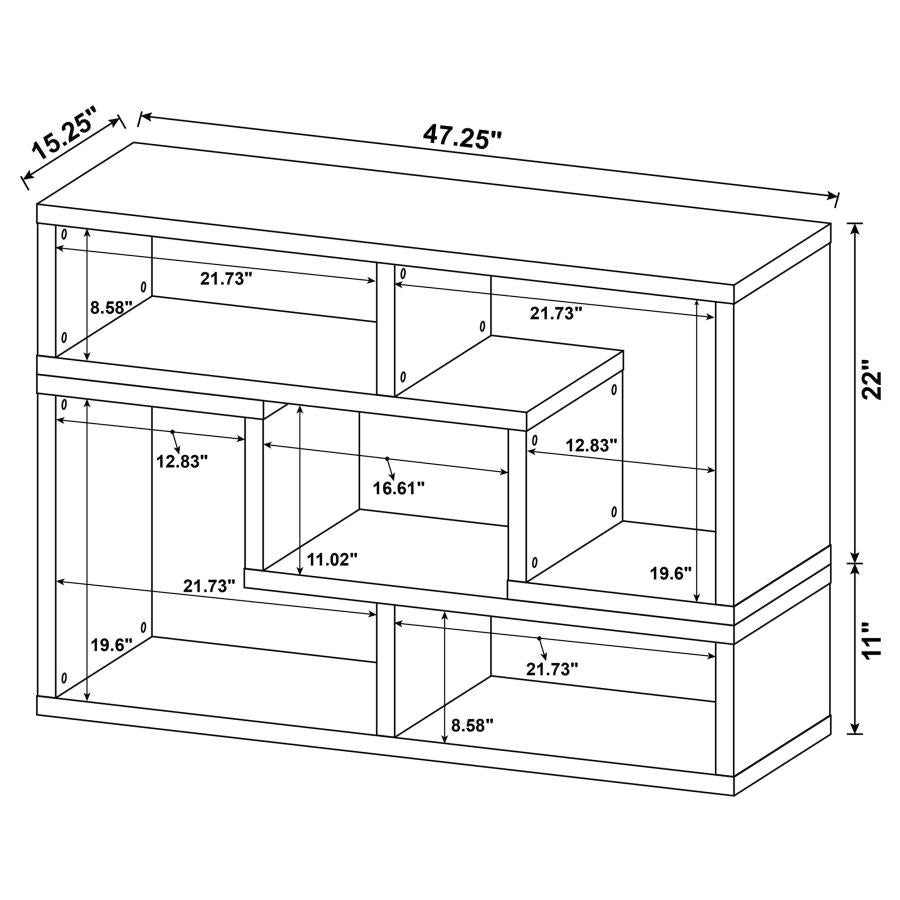 Velma Multipurpose TV Stand and Bookshelf White