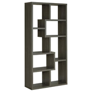 Theo 71-inch 6-shelf Bookshelf Weathered Grey