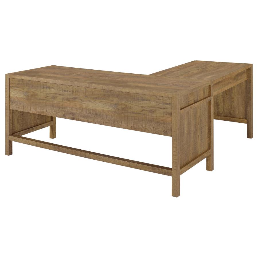 Hogan 1-drawer Lift Top L-shape Computer Writing Desk Mango