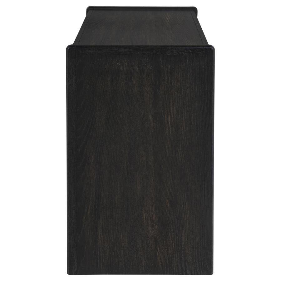 Leandro 2-drawer Home Office Writing Desk Burnished Black