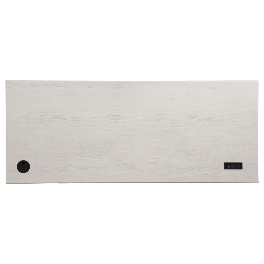 Altidore 68-inch 7-drawer Executive Home Office Desk Distressed White