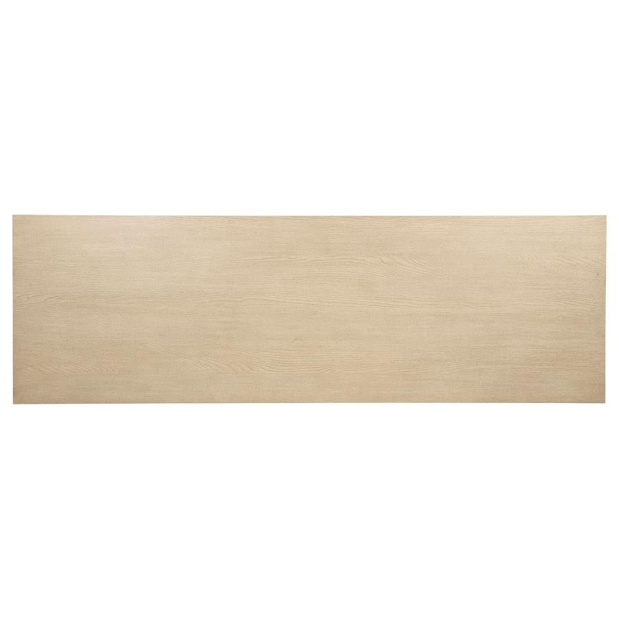 Harkes 75-inch 3-drawer Computer Desk with Adjustable Shelf Light Elm