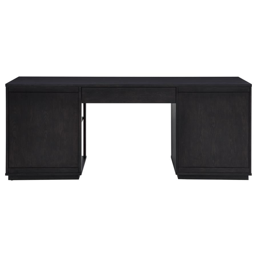 Harkes 75-inch 3-drawer Computer Desk with Adjustable Shelf Coffee Bean