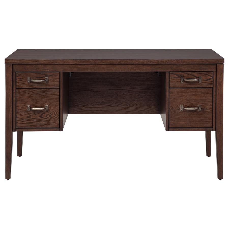 Graham 54-inch 4-drawer Double Pedestal Lift Top Computer Desk Chocolate