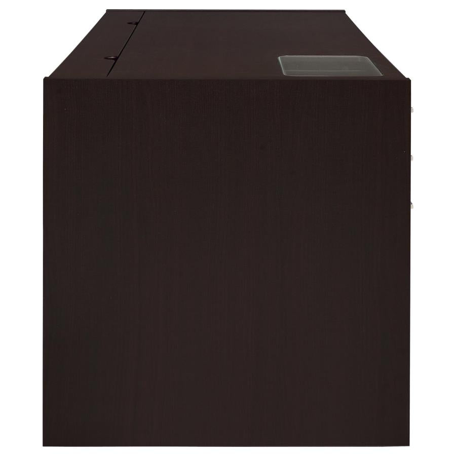 Halston 60-inch 3-drawer Office Computer Desk Cappuccino