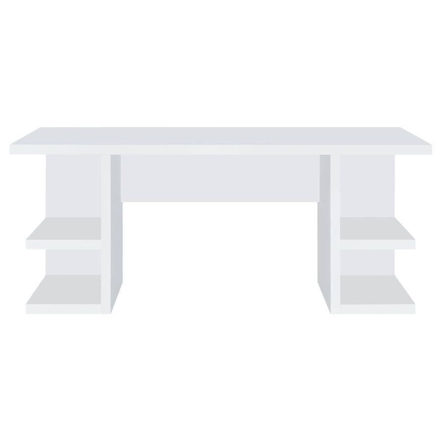 Alice 71-inch 4-shelf Engineered Wood Writing Desk White