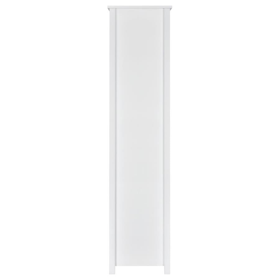 Dylan 68-inch 4-shelf Storage Bookshelf White High Gloss