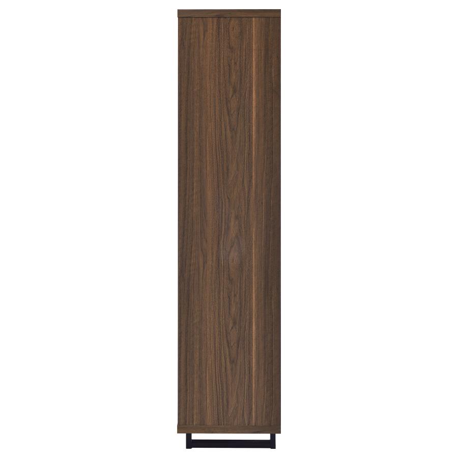 Maddox 71-inch 5-shelf Cabinet Bookcase Walnut