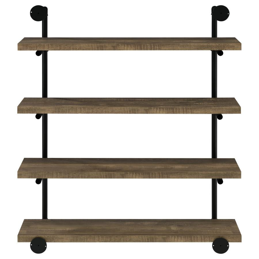 Elmcrest 39-inch 4-shelf Wall Bookshelf Rustic Oak