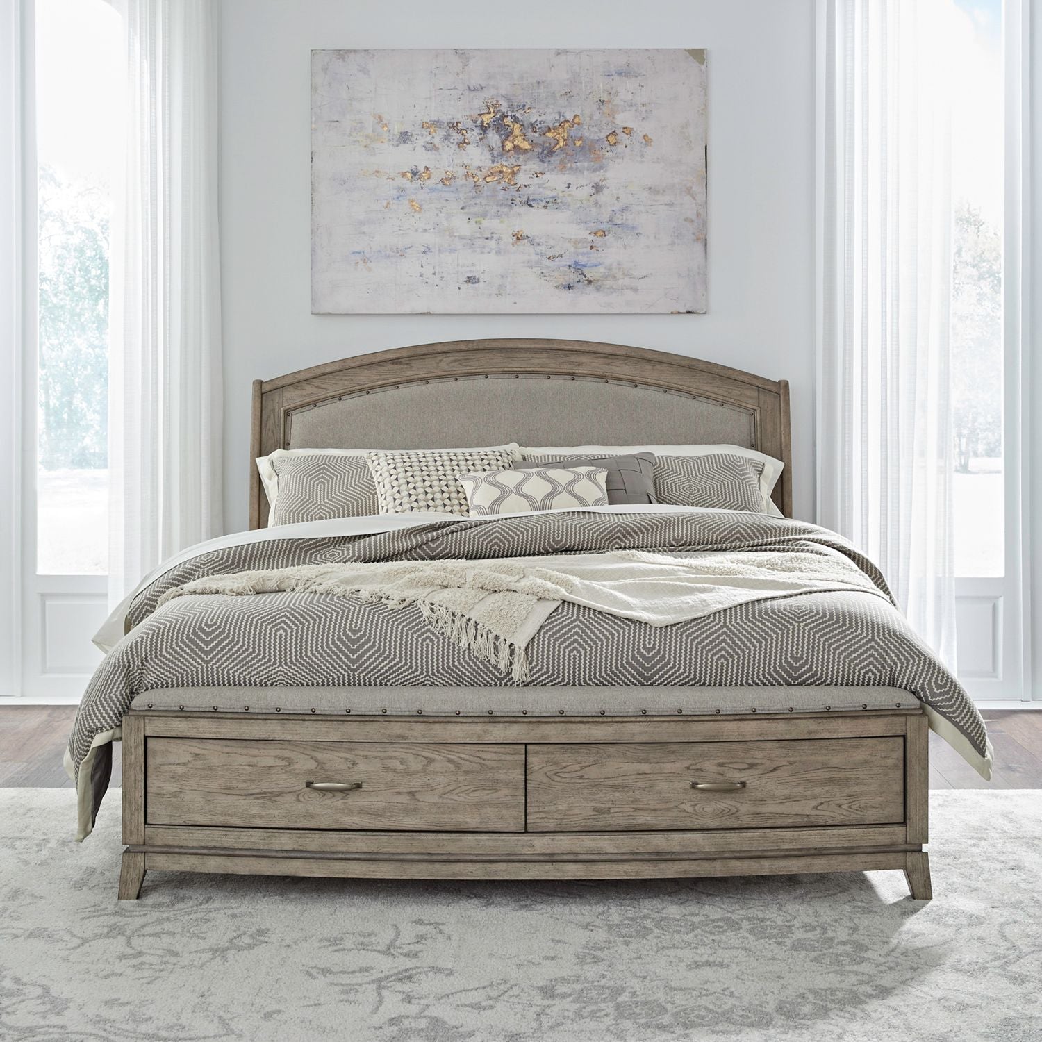 Avalon King California Upholstery Storage Bed