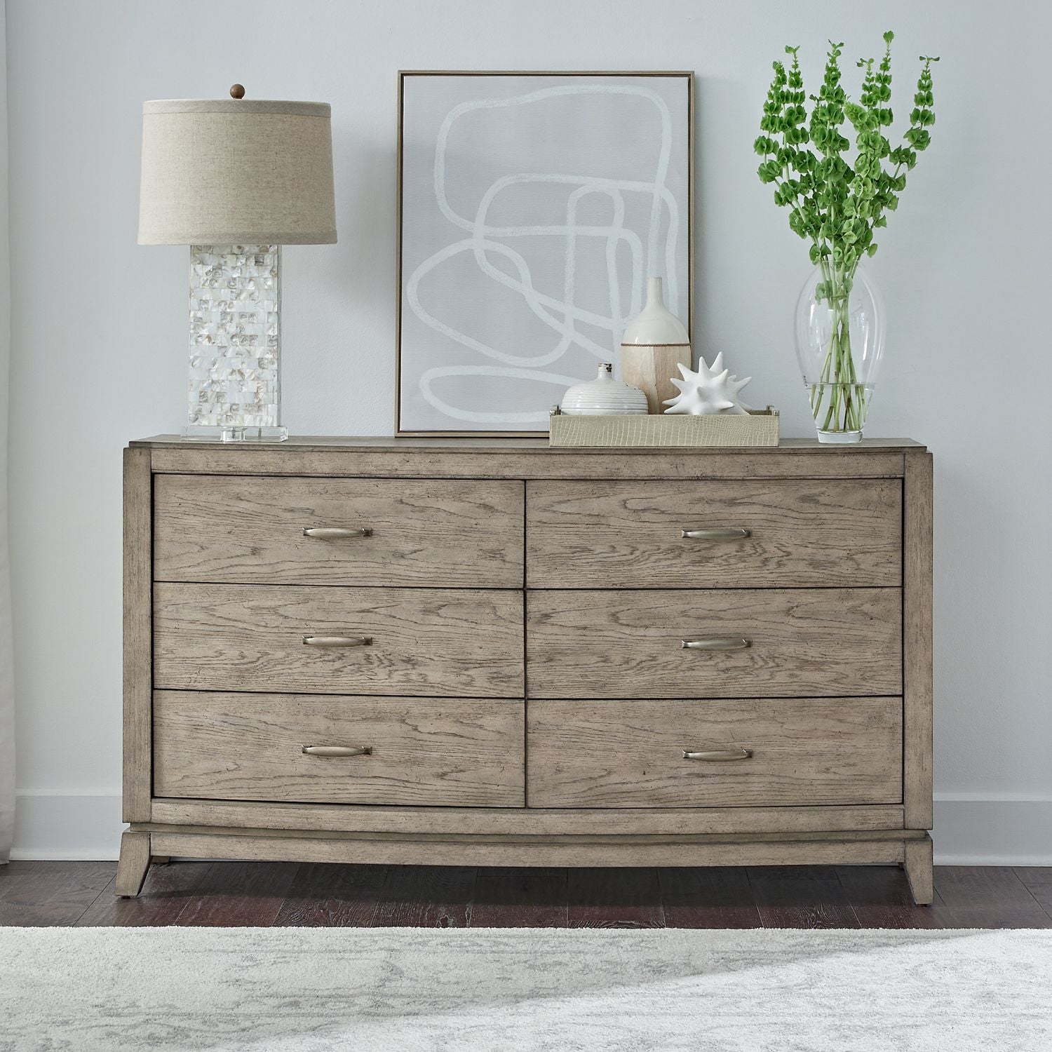 Avalon Queen Panel Storage Bed, Dresser & Mirror, NS