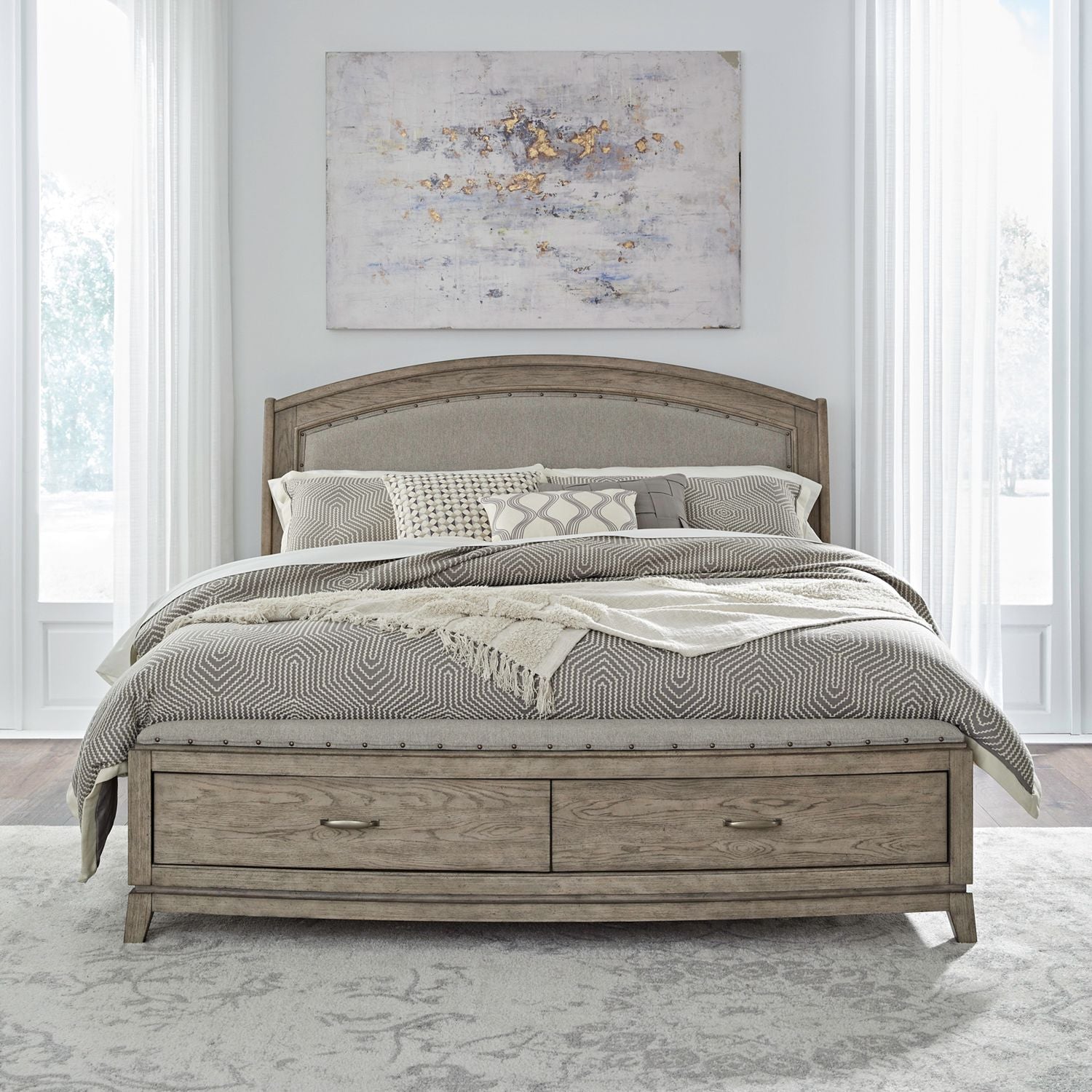 Avalon Queen Upholstery Storage Bed