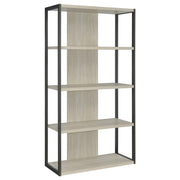 Loomis 72-inch 3-shelf Bookshelf Whitewashed Grey