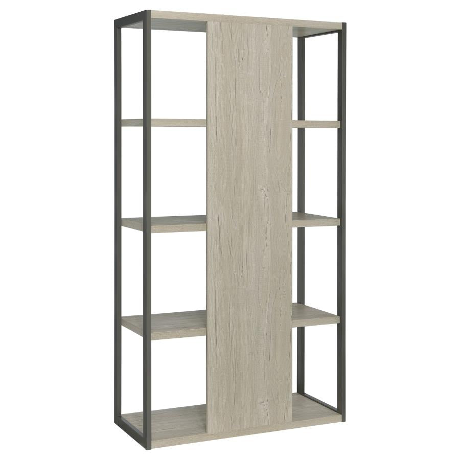 Loomis 72-inch 3-shelf Bookshelf Whitewashed Grey