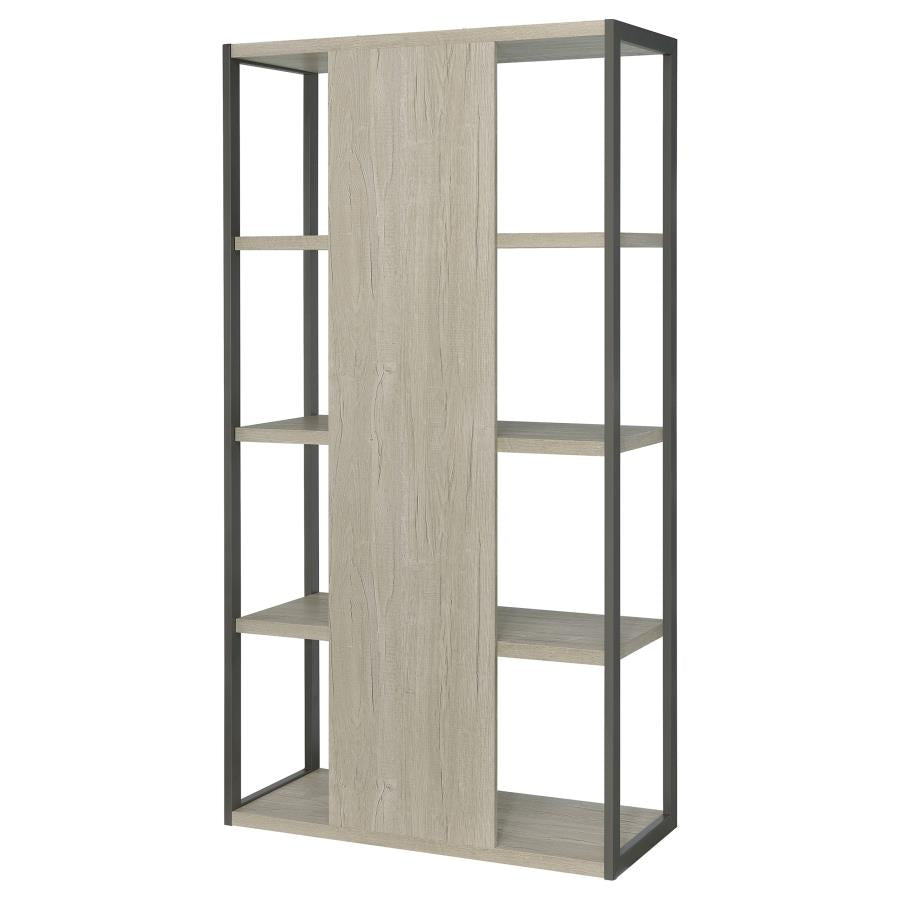 Loomis 72-inch 3-shelf Bookshelf Whitewashed Grey