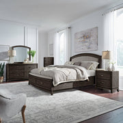 Avalon King Upholstery Storage Bed, Dresser & Mirror, Chest, Nightstand