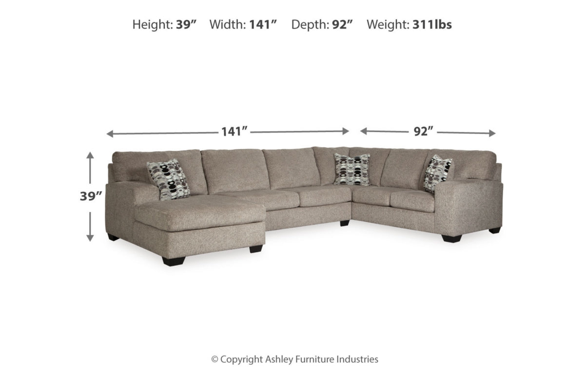 Ballinasloe 3-Piece Sectional with Chaise