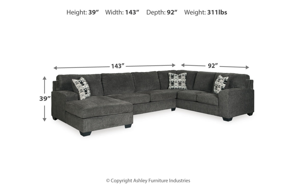 Ballinasloe 3-Piece Sectional with Chaise