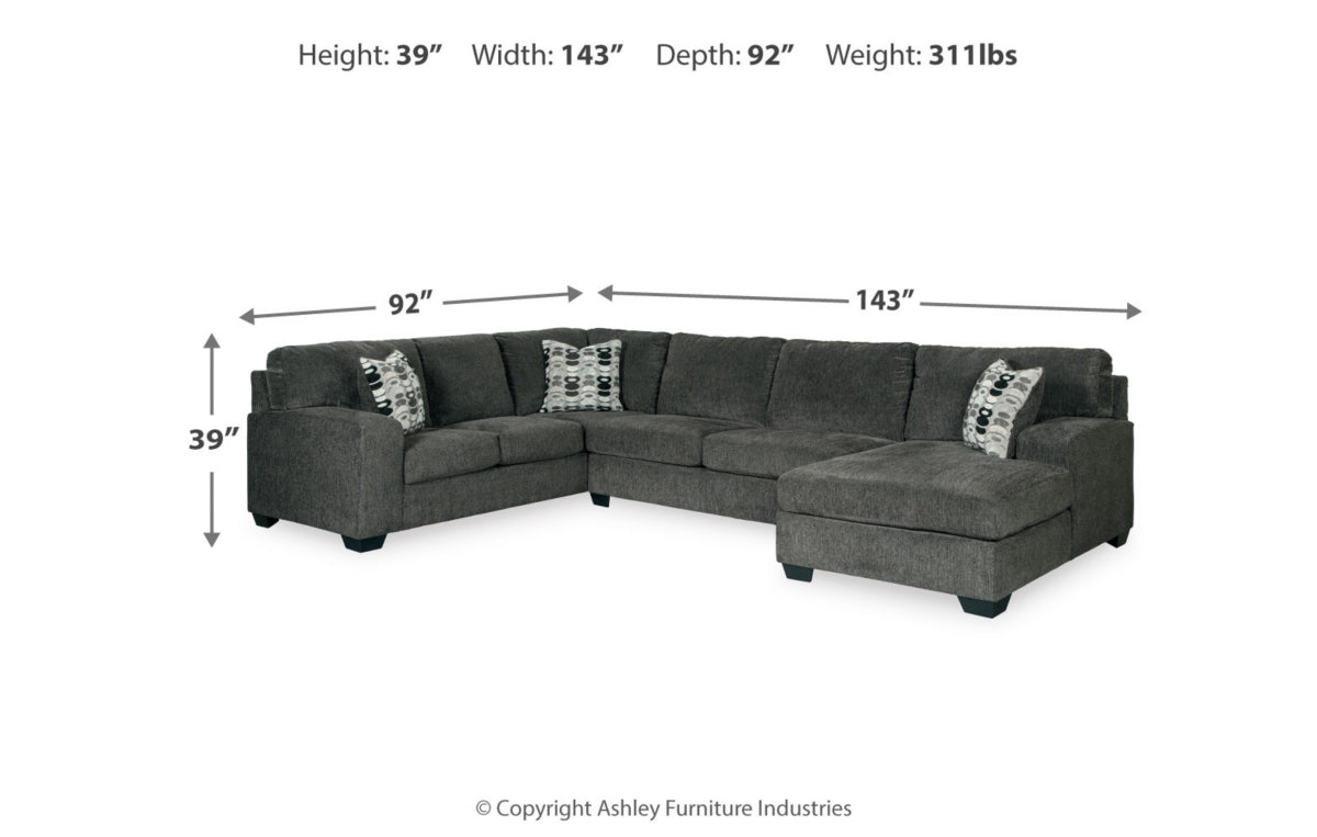 Ballinasloe 3-Piece Sectional with Chaise