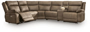 Max-Momentum 6-Piece Power Reclining Sectional with Audio Console