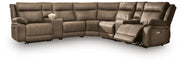 Max-Momentum 7-Piece Power Reclining Sectional with Audio Consoles