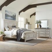 Heartland King California Panel Bed, Dresser & Mirror, Chest