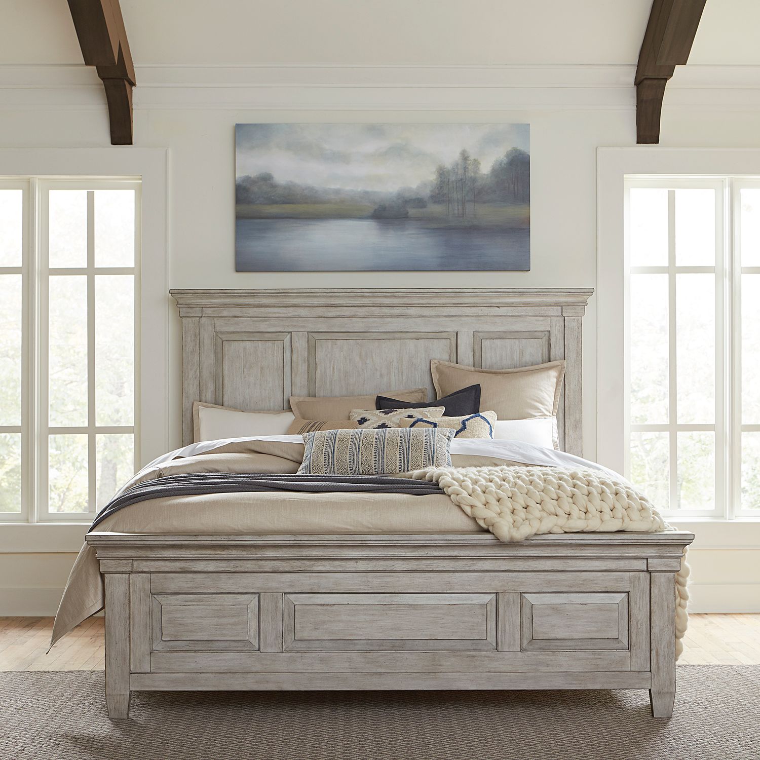 Heartland King California Panel Bed, Dresser & Mirror, Nightstand