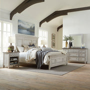 Heartland King California Panel Bed, Dresser & Mirror, Nightstand