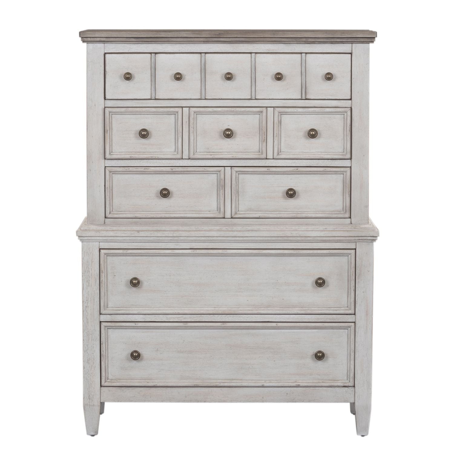 Heartland King Opt California Panel Bed, Dresser & Mirror, Chest