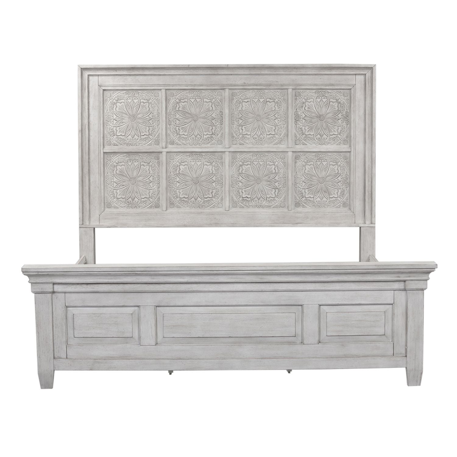 Heartland Opt Queen Panel Bed, Dresser & Mirror, Chest, Nightstand