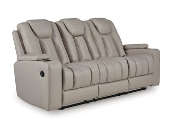 Elevate Edges Reclining Sofa with Drop Down Table