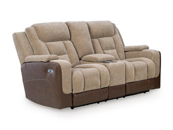 Mixed Motion Power Reclining Loveseat with Console