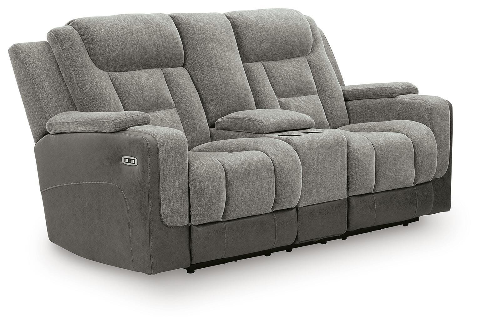 Mixed Motion Power Reclining Loveseat with Console