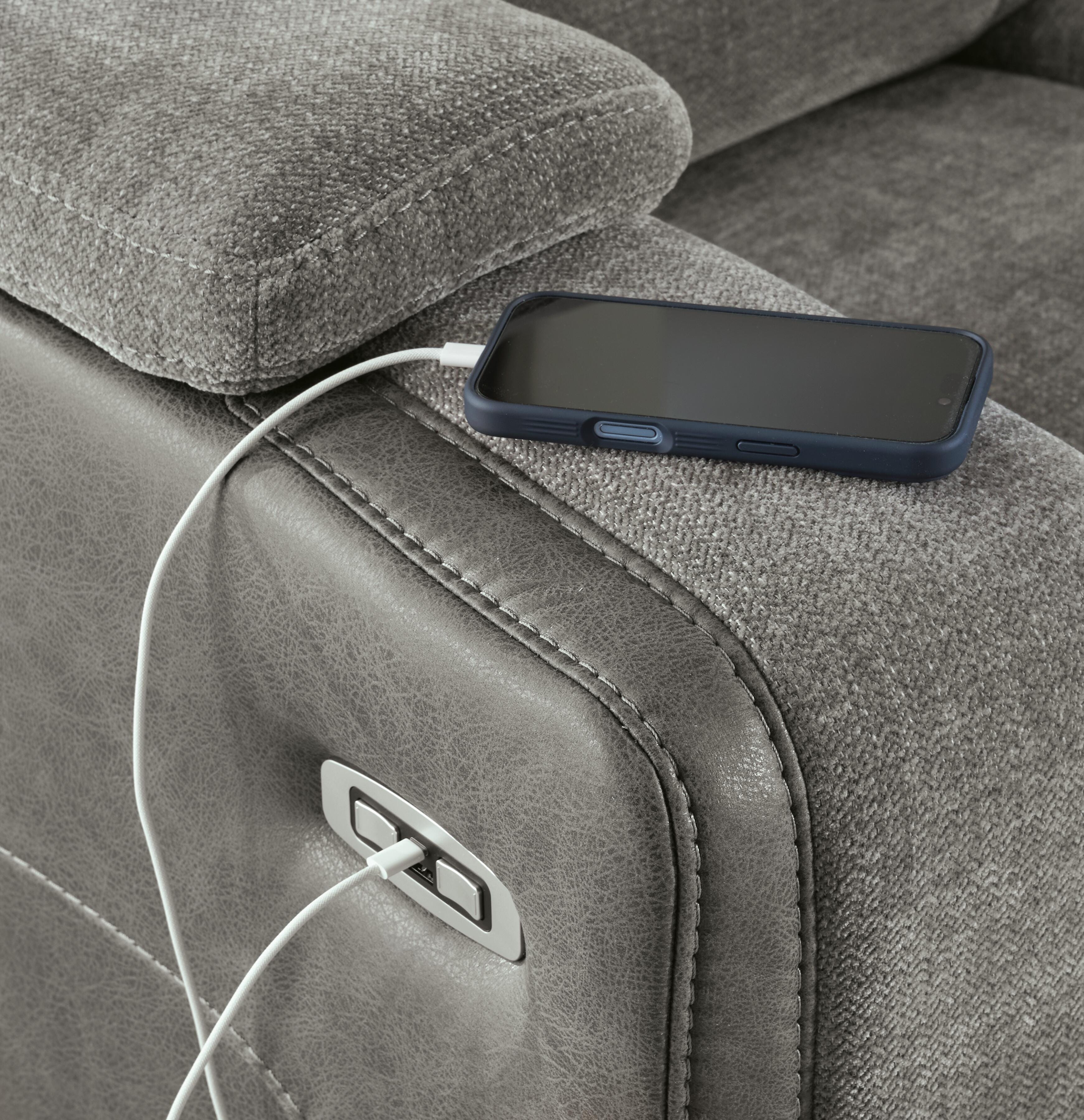 Mixed Motion Power Reclining Loveseat with Console