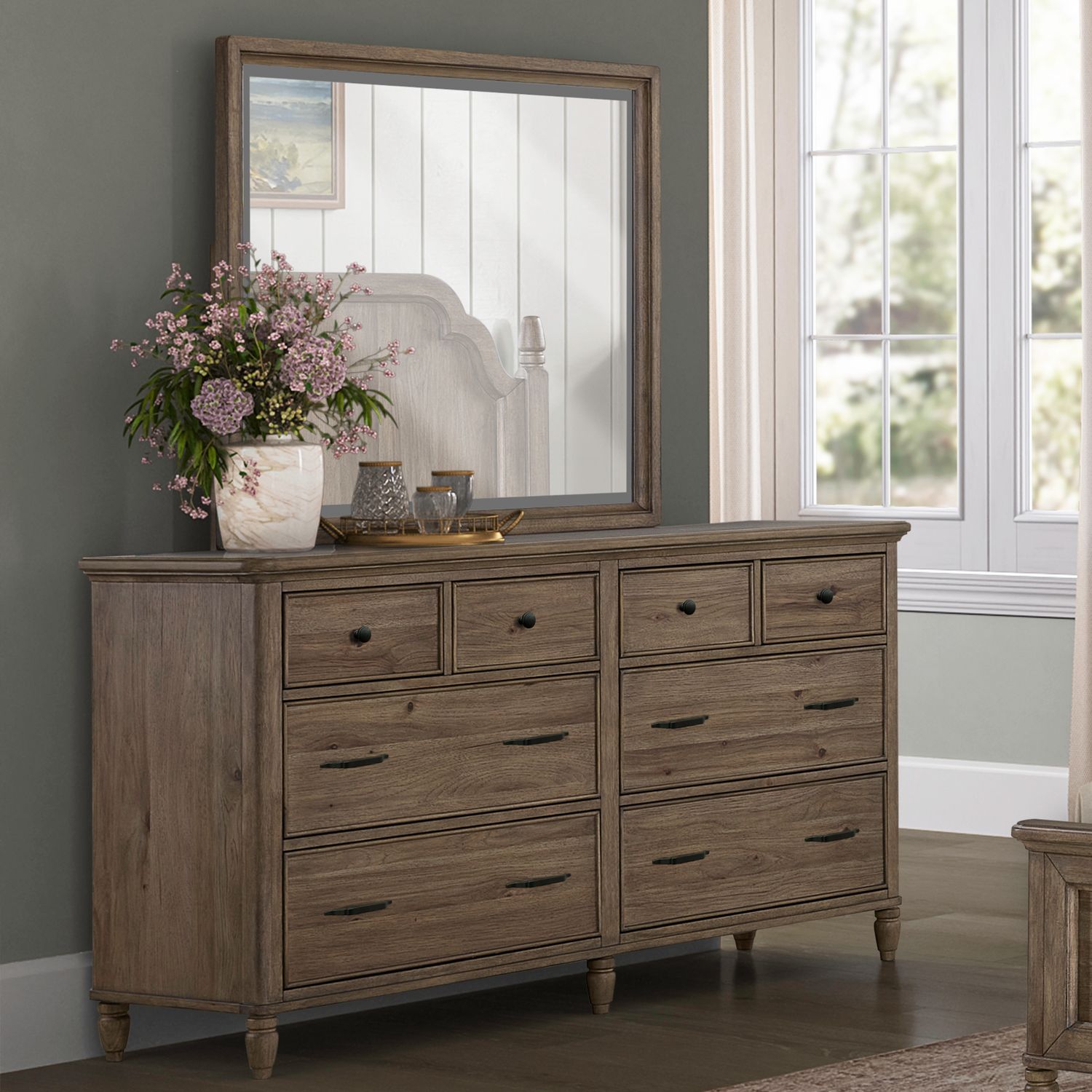 Hickory Grove Dresser & Mirror