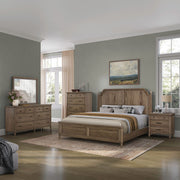 Hickory Grove King California Panel Bed, Dresser & Mirror, Chest, Nightstand