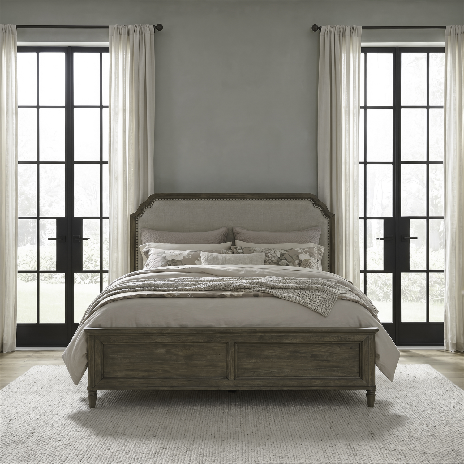 Hickory Grove King Upholstery Bed