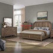 Hickory Grove Queen Panel Bed, Dresser & Mirror