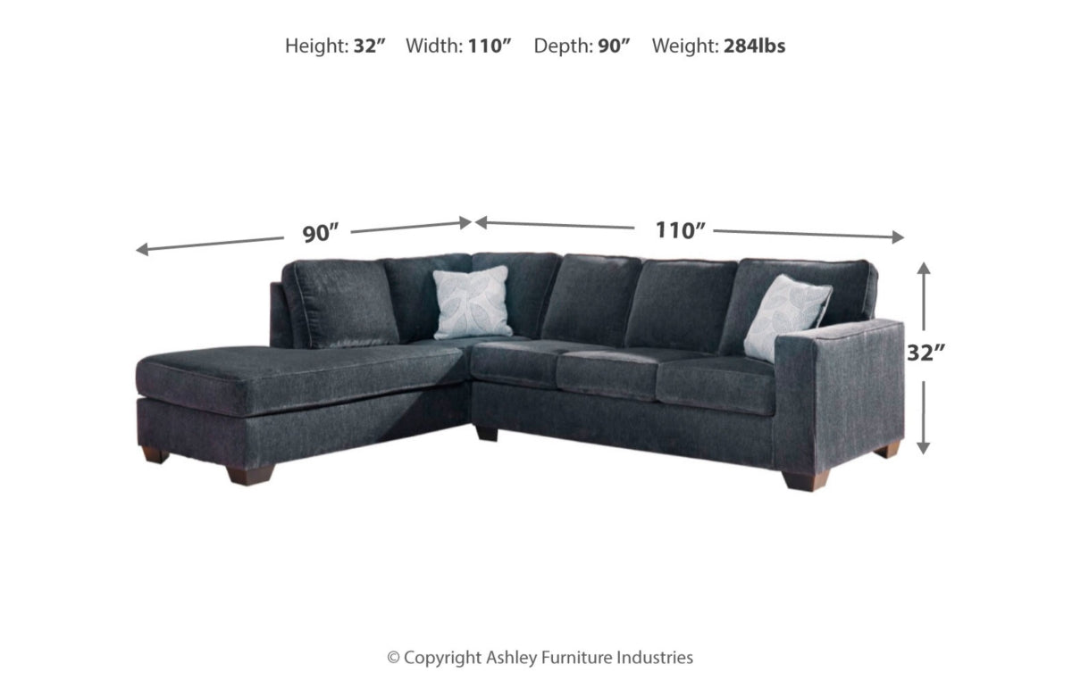 Altari 2-Piece Sleeper Sectional with Chaise