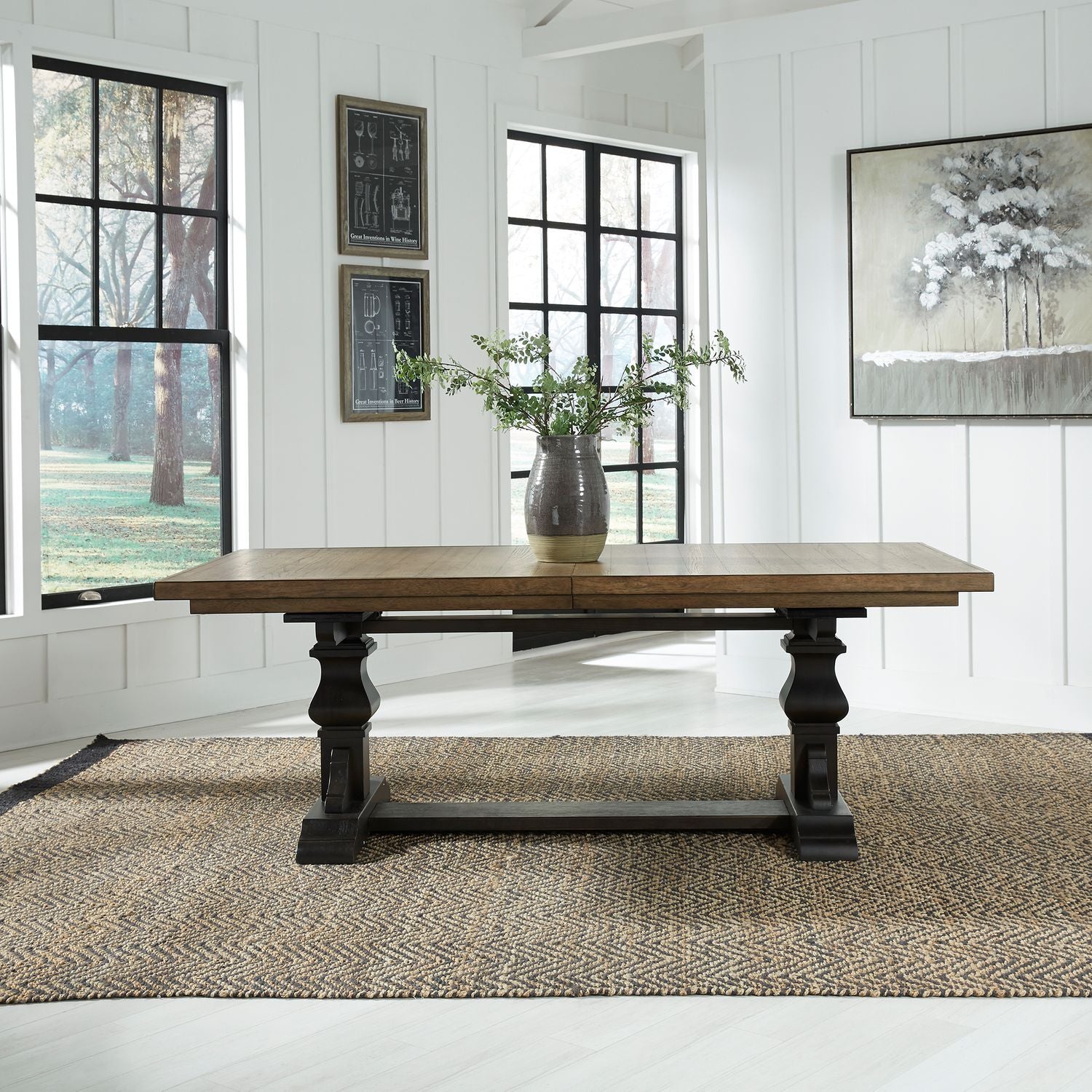 Harvest Home 5 Piece Trestle Table Set