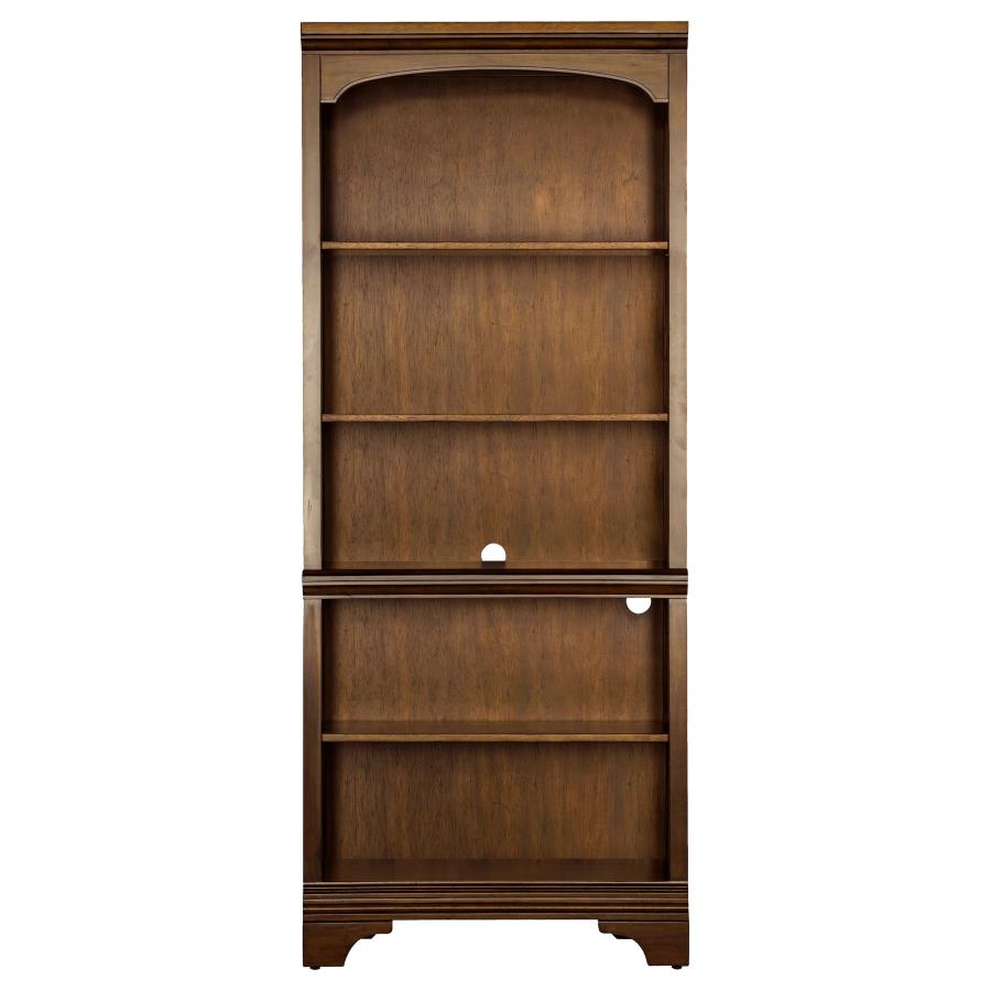 Hartshill 78-inch 4-shelf Bookcase Burnished Oak