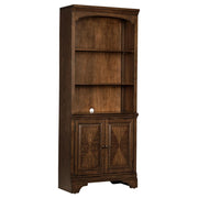 Hartshill 78-inch 4-shelf Cabinet Bookcase Burnished Oak