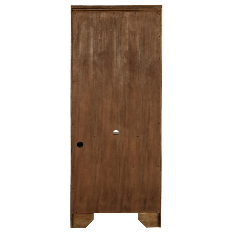 Hartshill 78-inch 4-shelf Cabinet Bookcase Burnished Oak