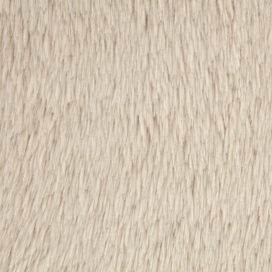 Lacombe Faux Fur Accent Chair Latte