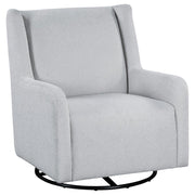 Serra Full-Circle Swivel Glider Chair with Shelter Arms Dove Grey