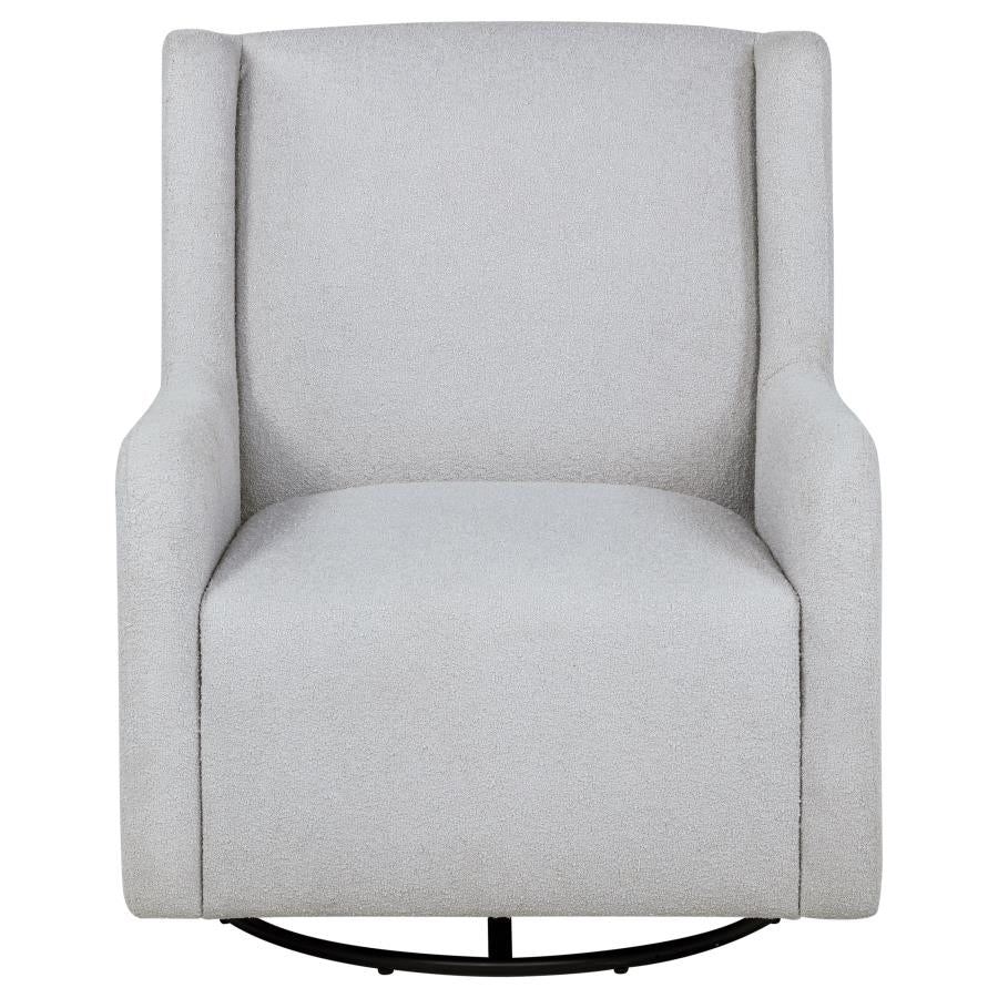 Serra Full-Circle Swivel Glider Chair with Shelter Arms Dove Grey
