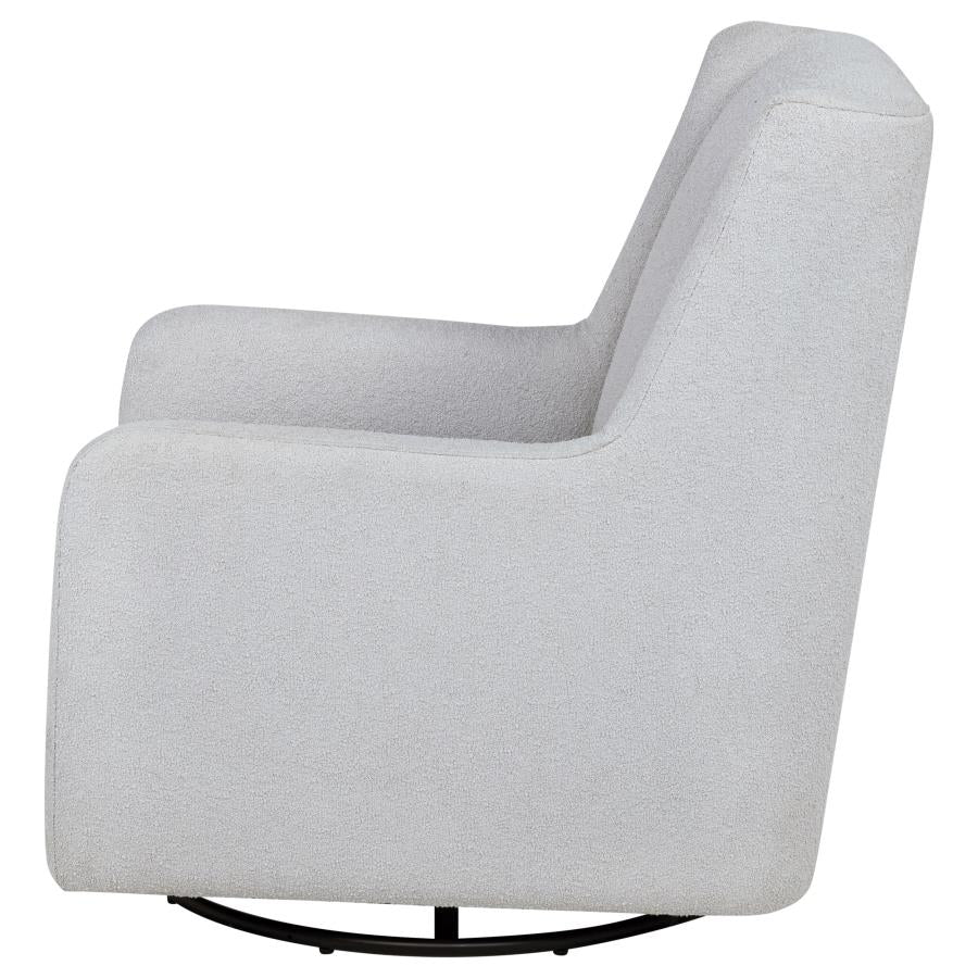 Serra Full-Circle Swivel Glider Chair with Shelter Arms Dove Grey