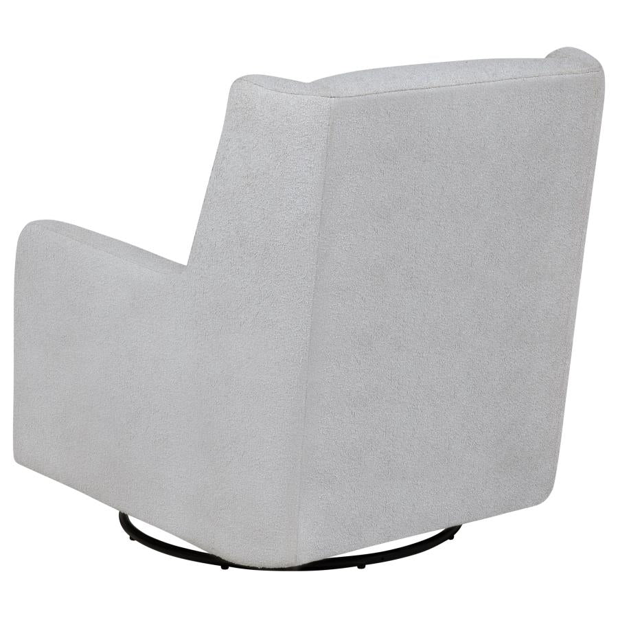 Serra Full-Circle Swivel Glider Chair with Shelter Arms Dove Grey