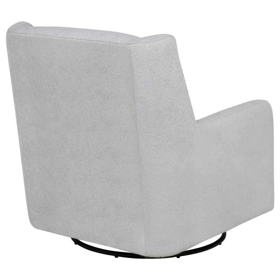 Serra Full-Circle Swivel Glider Chair with Shelter Arms Dove Grey