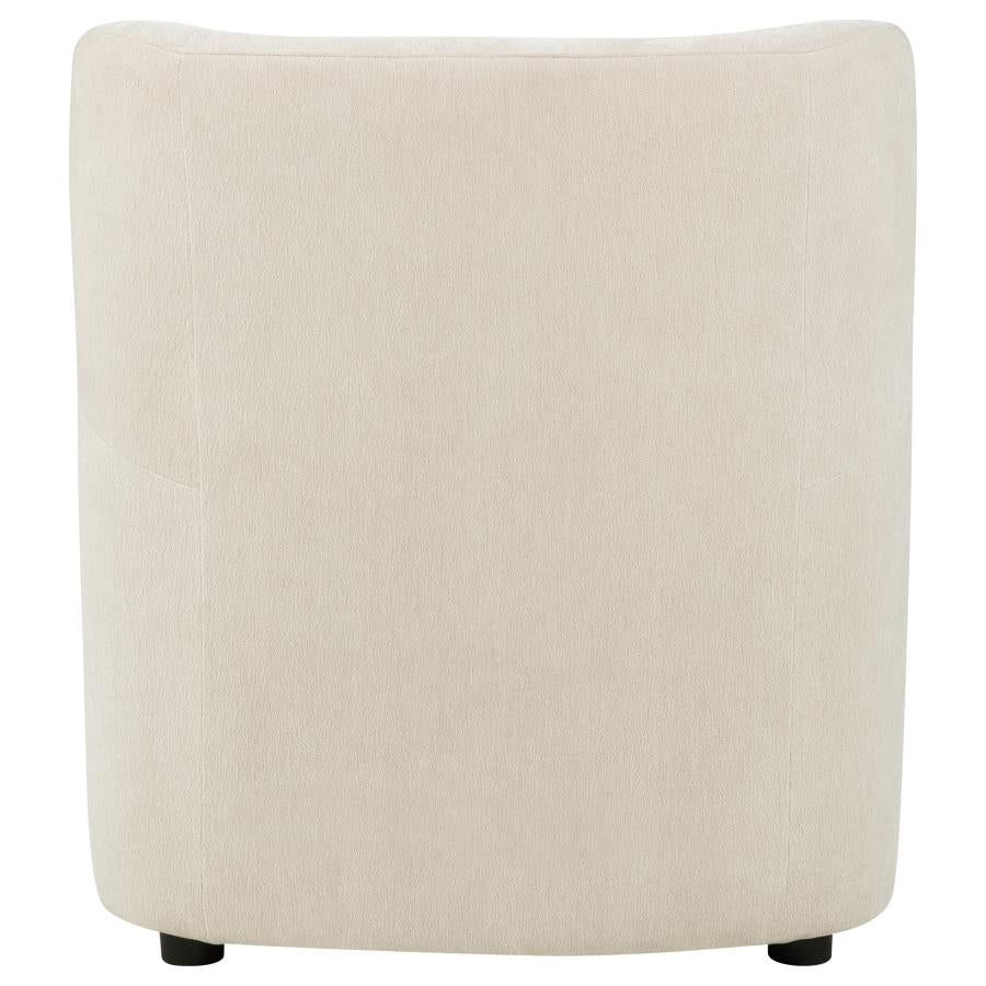 Duvall Contemporary Fabric Deep-Seated High-Back Accent Chair Beige